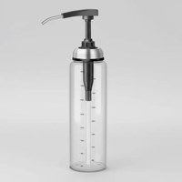 Sauce Bottle - ORELA 300ml Glass Pump Dispenser Borosilicate Stainless Steel Kitchen & Dining Oil Dispensers