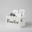 Remote Control Holder Storage Organizer Box with Handle 3 Compartments Home & Garden Household Storage Caddies