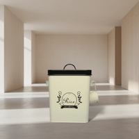 Rice Storage Container - Airtight 4kg with Scoop & Handles | White Kitchen & Dining Food Storage Containers