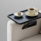 Foldable Wooden Sofa Armrest Tray Clip-On Table for Couch 33x24cm