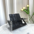 Remote Control Holder - Acrylic 3-Slot with Black Accents Home & Garden Household Storage Caddies