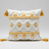 45x45cm Boho Tufted Throw Pillow Covers with Tassels Home & Garden Chair & Sofa Cushion Covers