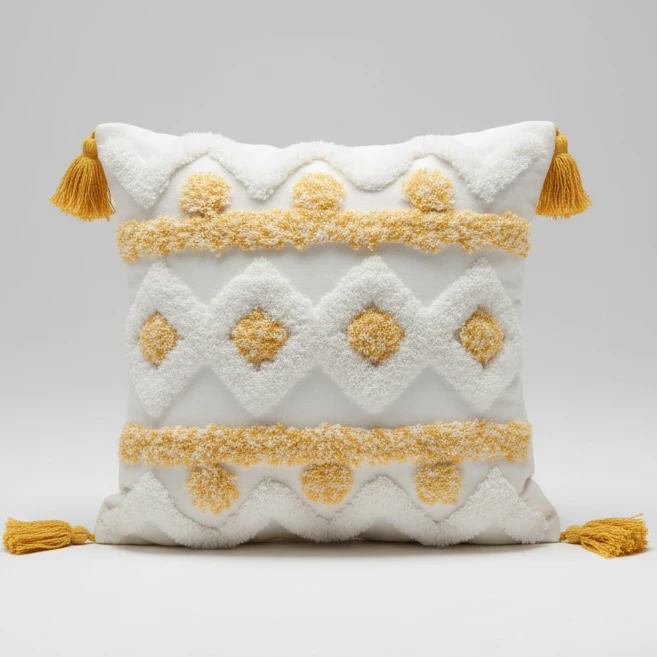 45x45cm Boho Tufted Throw Pillow Covers with Tassels Home & Garden Chair & Sofa Cushion Covers