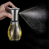 Glass Oil Mister Spray Bottle Stainless Steel Pump Silver 200ml Kitchen & Dining Oil Dispensers