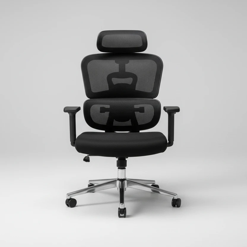 Luxury Executive Office Chair - Premium Leather with Adjustable Headrest Furniture Office Chairs