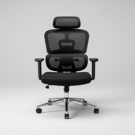 Luxury Executive Office Chair - Premium Leather with Adjustable Headrest