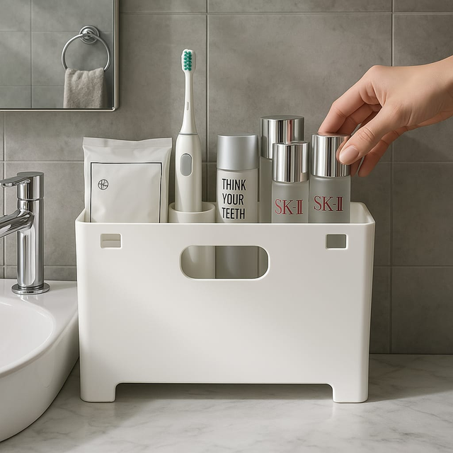 Foldable Wall-Mount Countertop Organizer Home Decor Bathtub Caddies