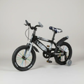 Kids Bicycle - LCD Bike 14-Inch with Training Wheels and Spring Front Fork Black Toys & Games Push & Pedal Riding Vehicles