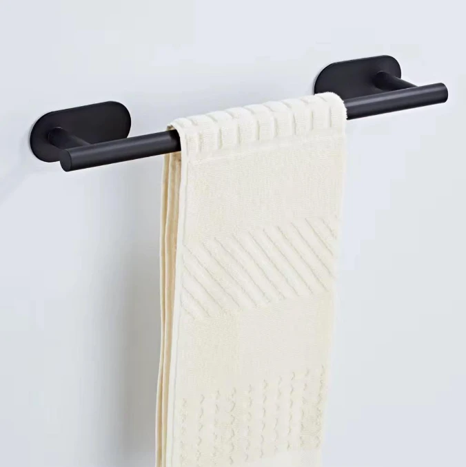 Self-Adhesive Towel Bar Stainless Steel No Drilling Required Home & Garden Towel Holders