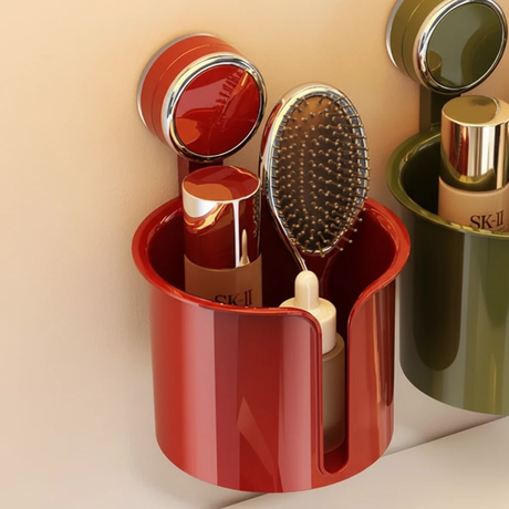 Wall Mounted Cylindrical Toilet Roll Holder Multipurpose Organiser Red Olive Green Home & Garden Toilet Paper Holders