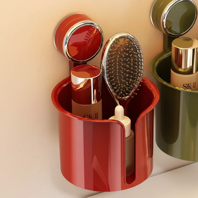 Wall Mounted Cylindrical Toilet Roll Holder Multipurpose Organiser Red Olive Green Home & Garden Toilet Paper Holders