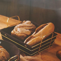 Bread Basket - Gold Wire Frame Black Linen Liner Rectangular Kitchen & Dining Serveware
