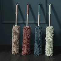 Extendable Chenille Duster 60-100cm Washable Microfiber Khaki Brown Blue Green Home & Garden Dusters