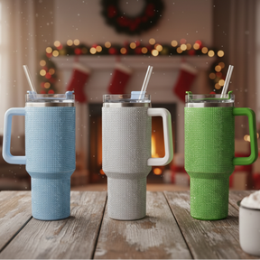 1.2 Liter Insulated Stainless Steel Tumbler with Handle and Straw Travel Gear Tumblers