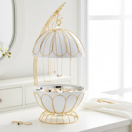 Chafing Dish - 8L Luxury Egg Shape Gold White Hanging Buffet Food Warmer with Dome Lid Kitchen & Dining Chafing Dishes