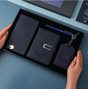 4-Piece Travel Accessories Gift Set with Passport Holder Luggage Tag Pen Travel & Outdoor Luggage Accessories