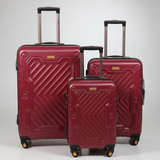 Suitcase Set - 3-Piece Luxury Hard Shell Fibre with 360 Spinner Wheels Bags & Luggage Suitcase Travel Sets