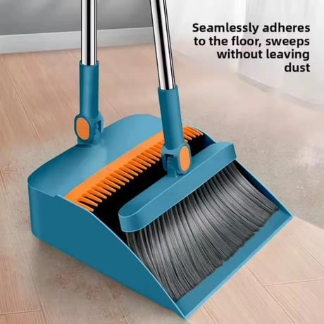 2-in-1 Broom and Dustpan Combo Set with Rotating Handle Home & Garden Brooms