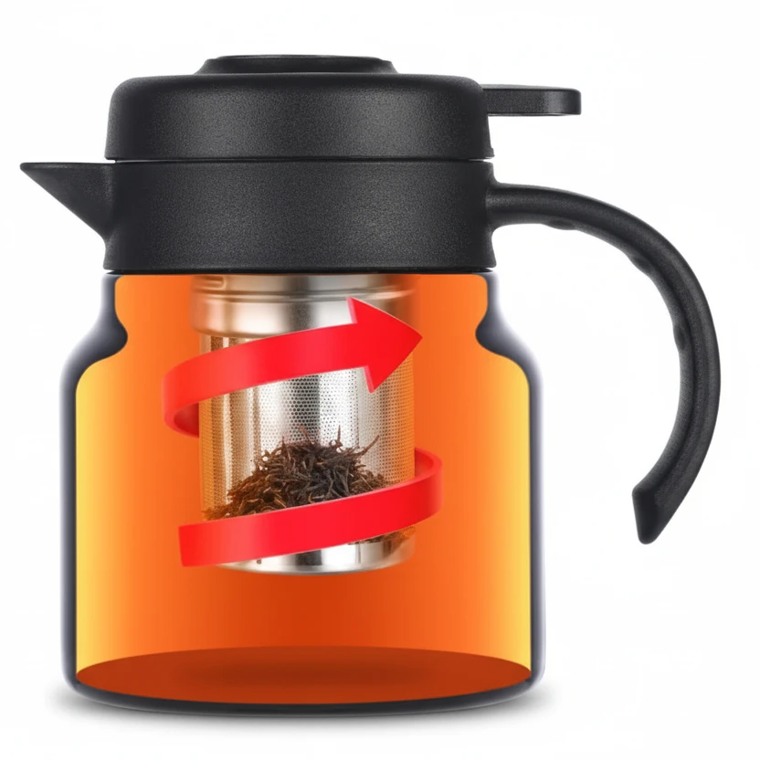 800ml Stainless Steel Coffee Pot with Sieve Red Flask Kitchen & Dining Coffee Servers