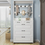 Hallway Cabinet - Multi-Function Shoe Storage with Coat Rack 220cm Furniture Storage Cabinets & Lockers