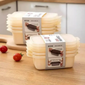 Food Storage Set - 3-Piece Airtight Crisper Stackable Cream Kitchen & Dining Food Storage Containers