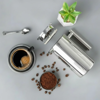 Mixpresso Stainless Steel French Press Coffee Maker 1000ml Double Wall Mirror Polish with Measuring Spoon Kitchen & Dining French Presses