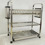 Heavy Duty 3-Tier Aluminium Dish Rack Kitchen Storage Dish Racks