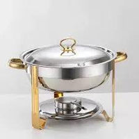 5L Stainless Steel Chafing Dish with Lid Rest Kitchen & Dining Chafing Dishes