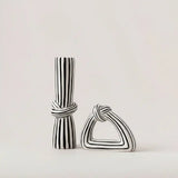 Monochrome Knot Ceramic Vase Set Home Décor Vases