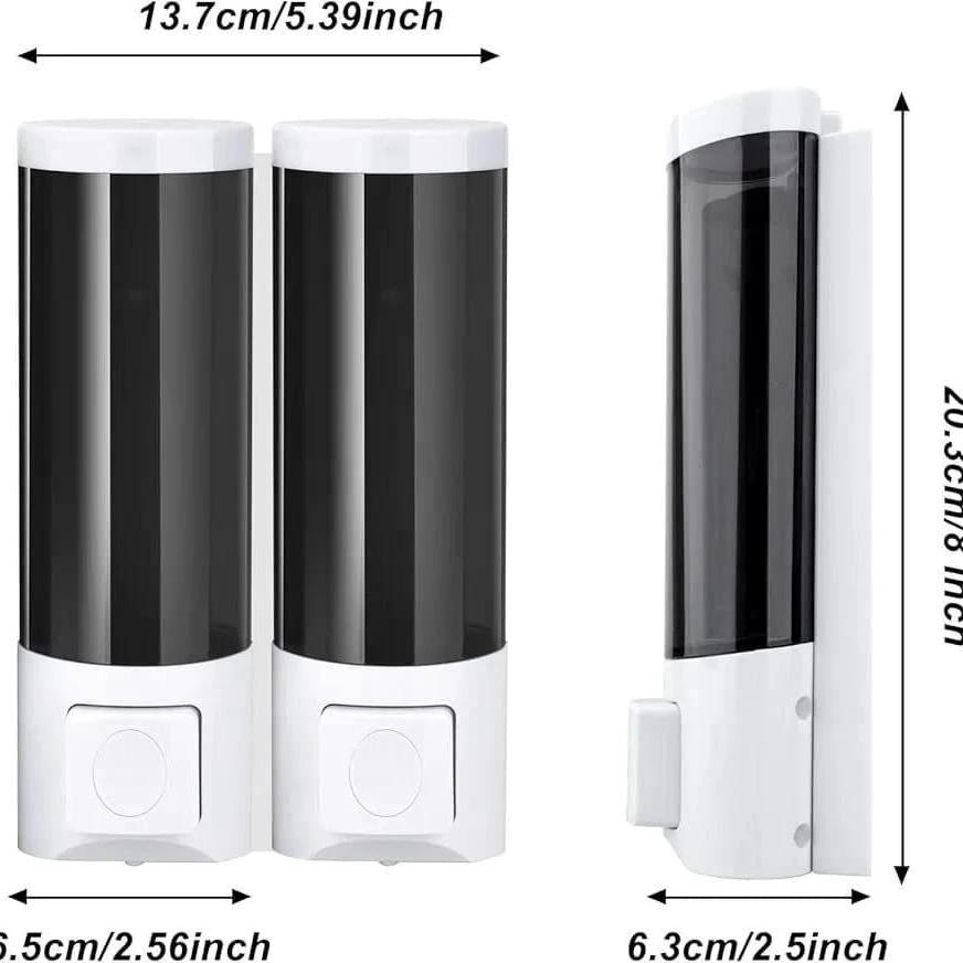 Double Wall Mounted Soap Dispenser for Bathroom and Kitchen – 500ml Capacity house holds Soap & Lotion Dispensers