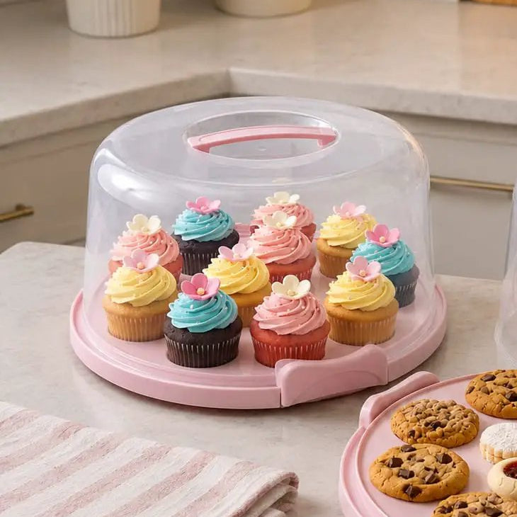 Round Cake Carrier & Display Box Cake carrier Cake Servers