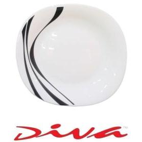 36pcs Set 7.5" Quadra Square Side Plates | Midnight | Sleek and Sophisticated | Porcelain- Furaha Finds Kenya