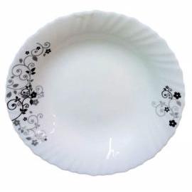 36pcs 9" Classique Soup Plates | Mystrio Black Design, Elegant Porcelain Soup Plates for Dining- Furaha Finds Kenya