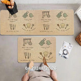 2PCS Anti-Slip Rubber Kitchen Mat Set Kitchen & Dining Rugs