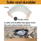Unbreakable Acrylic Mirror – Self Adhesive Rectangular Design