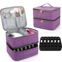 Nail Polish Travel Organizer Storage Case - 30 Bottle Capacity Storage and Organization Nail Tools