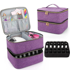 Nail Polish Travel Organizer Storage Case - 30 Bottle Capacity Storage and Organization Nail Tools