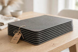 Linen Look Wipeable Placemats 45x30cm Set of 6 Kitchen & Dining Placemats