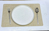 Linen Look Wipeable Placemats 45x30cm Set of 6 Kitchen & Dining Placemats