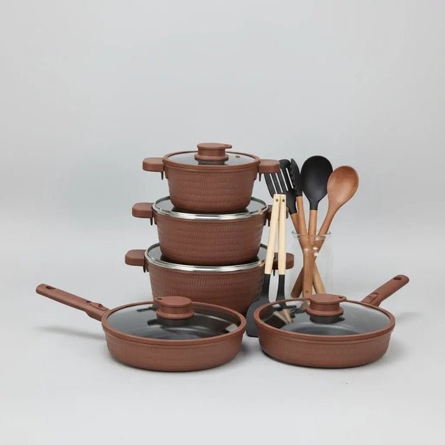 MGC Crocodile Ceramic Non-Stick Casserole Set 8pc Kitchenware Casserole Dishes