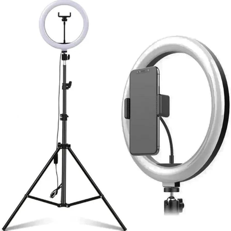 12.5-Inch LED Ring Light with Smartphone Holder – Adjustable Color Temperature Fill Light for Photography and Content Creationvv house holds Studio Lights & Flashes