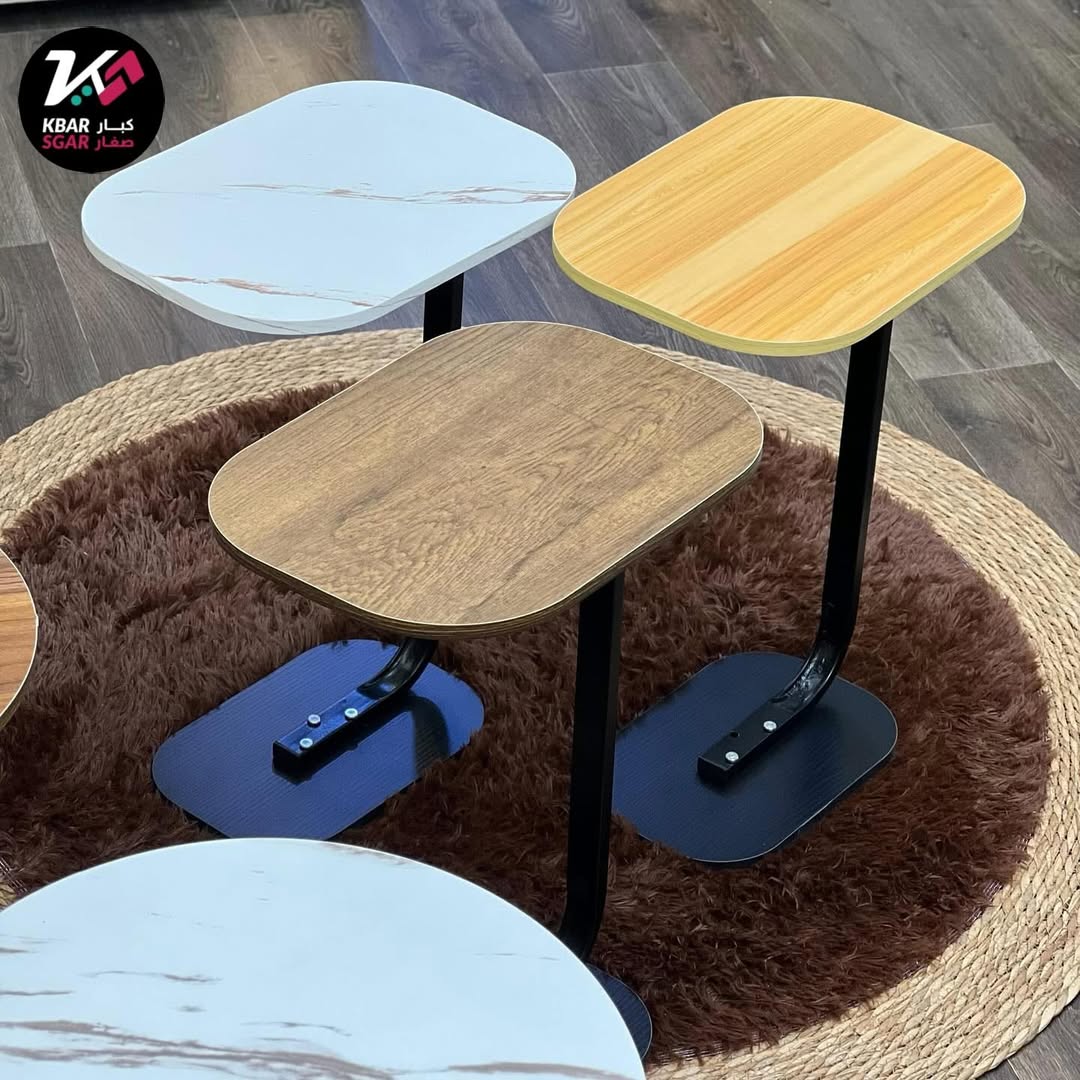 Movable Solid Wood Side Stool in Walnut Brown and White – Functional and Stylish Design