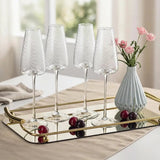 Wavy Long Stem Champagne & Wine Glasses Kitchen & Dining Champagne Glasses