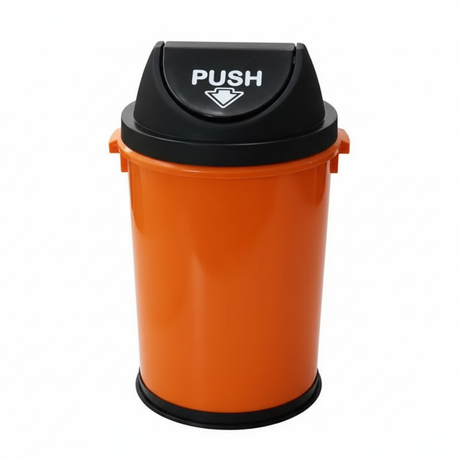 Orange push bin