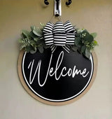 Welcome Wooden Door Hanging Sign Door hanging Decorative Plaques