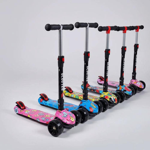 Lean-to-Steer Kids Scooter – Adjustable Height with Light-Up Wheels & Shock Absorption kick scooters Kick Scooters
