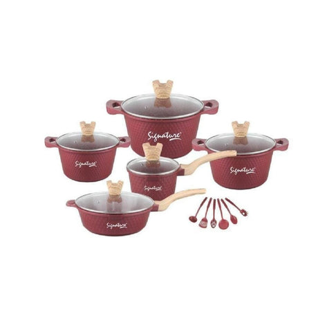 21 Piece Die Cast Aluminium Cookware Set | Durable Nonstick Coating | Ergonomic Design & Even Heat Distribution | Complete Kitchen Set- Furaha Finds Kenya
