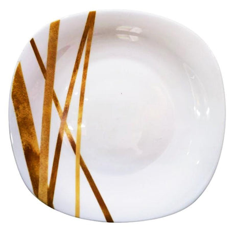 36 Piece 7.5" Quadra Square Side Plates Set | Golden Shades | Elegant 205mm Side Dish & Appetizer Plates- Furaha Finds Kenya