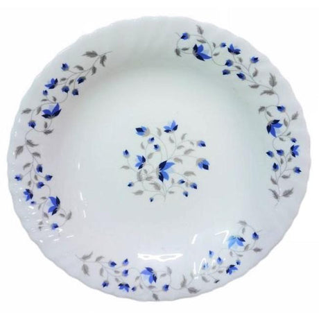 36pcs 9" Classique Soup Plates | Blue Mystique Design, Elegant Porcelain Soup Plates for Dining- Furaha Finds Kenya