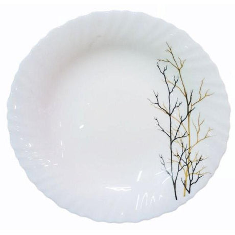 36pcs 9" Classique Soup Plates | Golden Fall Design, Elegant Porcelain Soup Plates for Dining- Furaha Finds Kenya